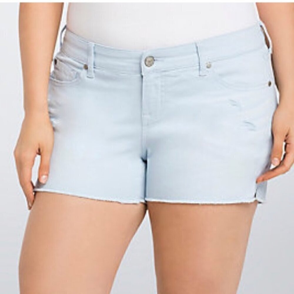 Torrid denim shorts pastel light blue 20